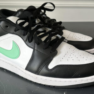 Jordan 1 Low Shoes Mens Size 13 White Black New Emerald Basketball 553558-131