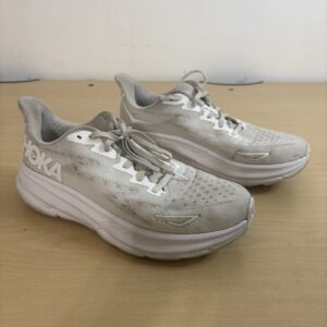 Hoka Clifton 9 Triple White Men's Running Shoes Size 9D 1127895 WWH