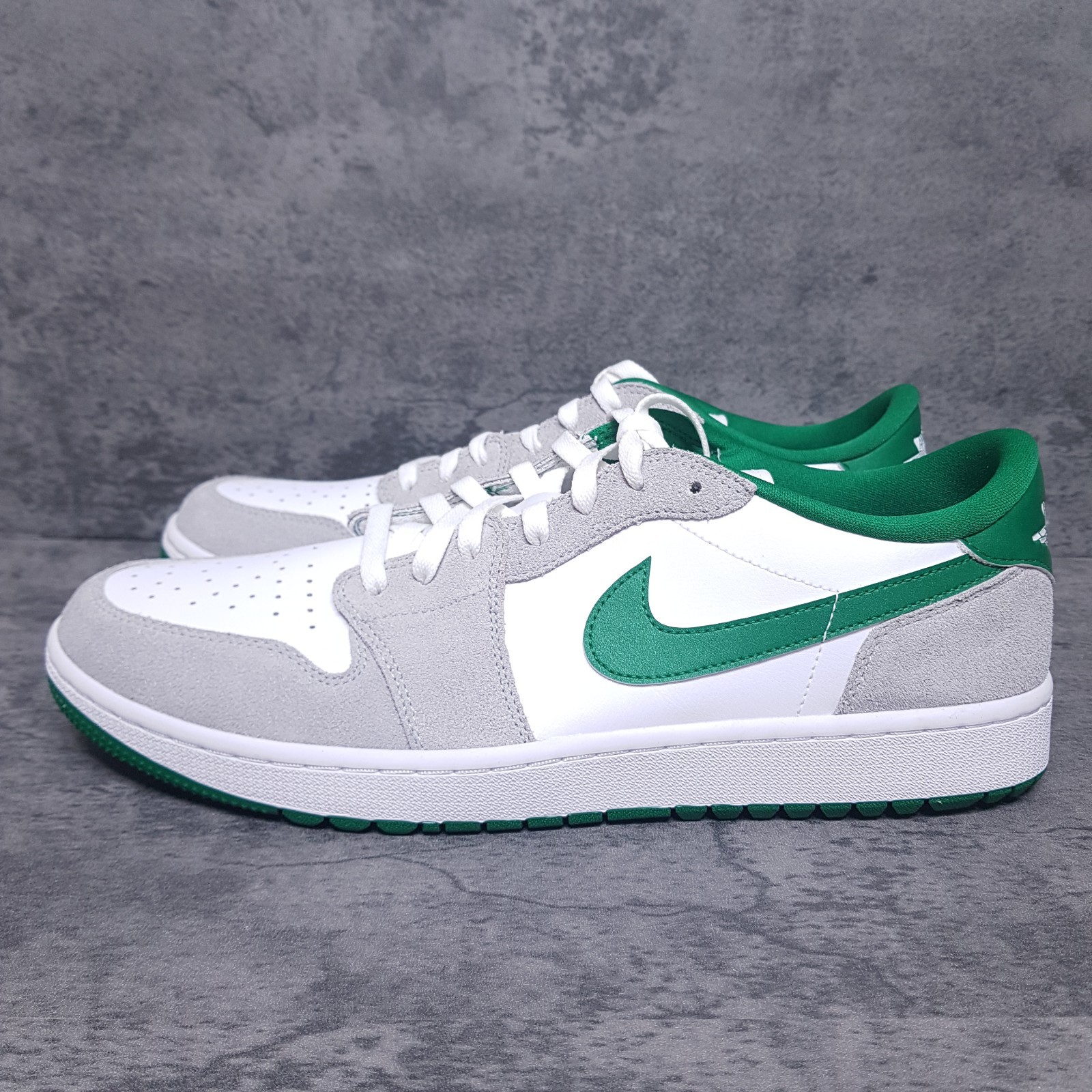 NIKE AIR JORDAN 1 Low G Golf Shoes Mens 6 Womens 7.5 Pine Green White Grey NIKE AIR JORDAN 1 Low G Golf Shoes Mens 6 Womens 7.5 Pine Green White Grey