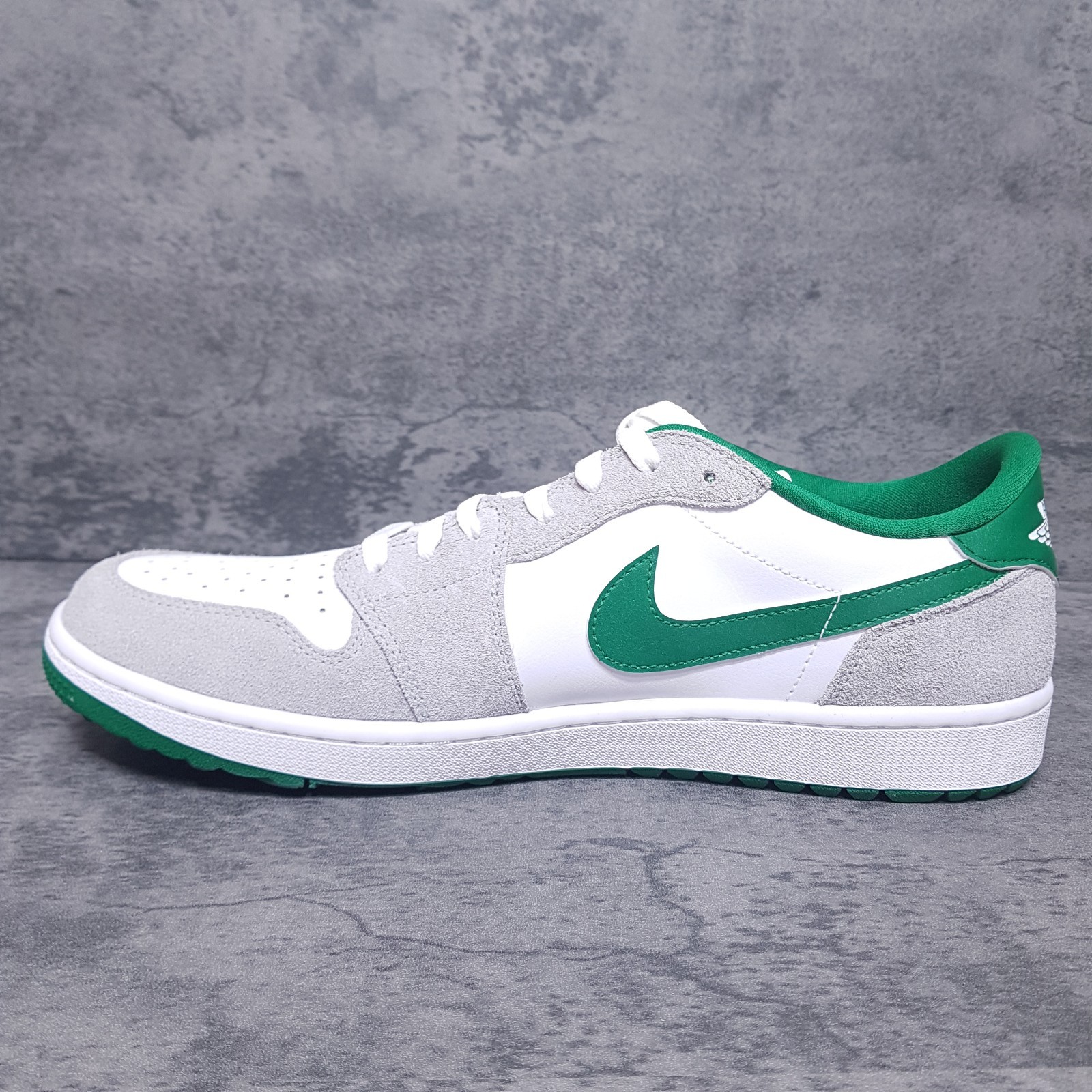 NIKE AIR JORDAN 1 Low G Golf Shoes Mens 6 Womens 7.5 Pine Green White Grey NIKE AIR JORDAN 1 Low G Golf Shoes Mens 6 Womens 7.5 Pine Green White Grey - Image 2
