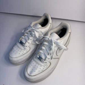Nike Air Force 1 Low Sneakers Mens Size 7Y Triple White Leather 314192-117