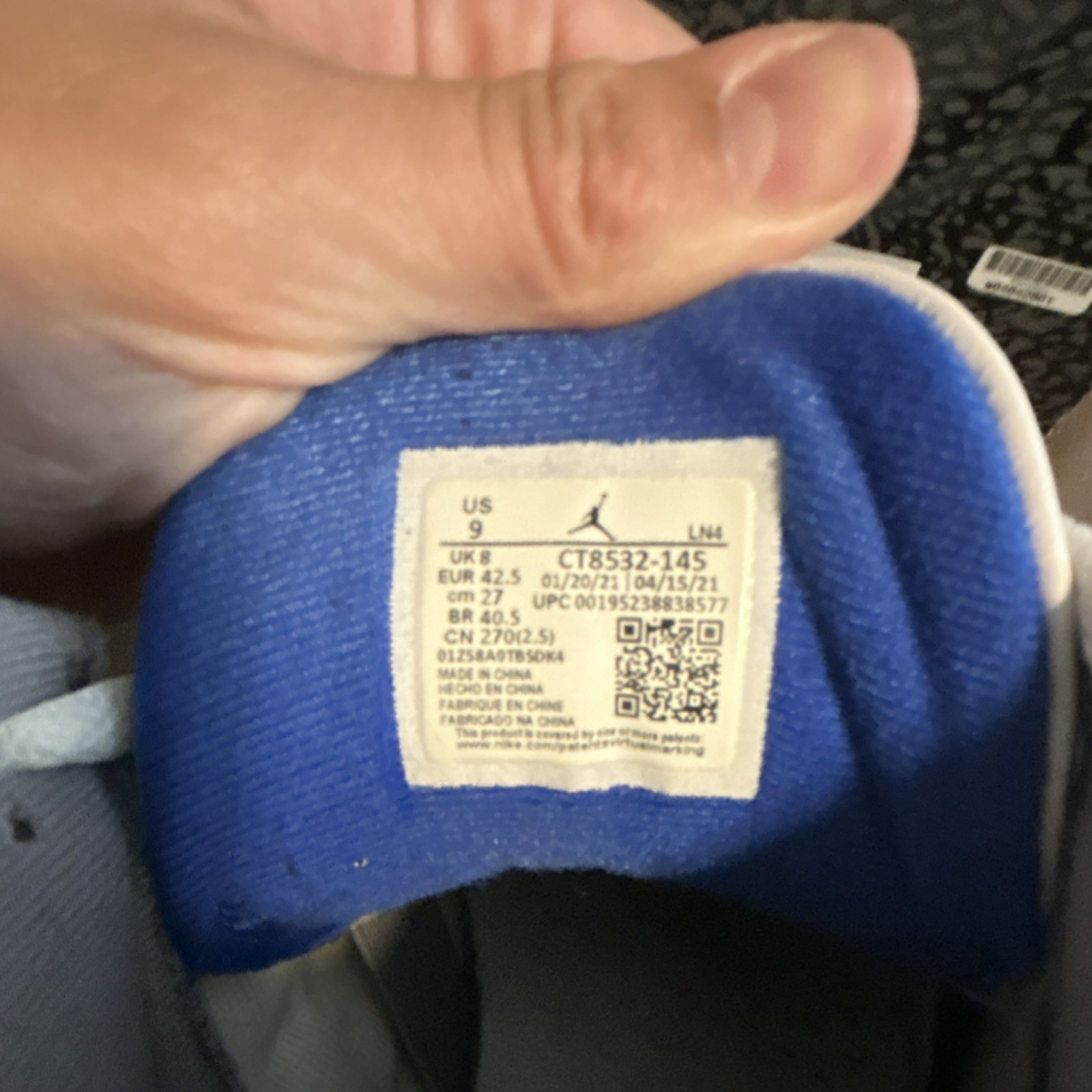Jordan Air Jordan 3 Retro Racer Blue White Black CT8532-145 2021 Men's Sneakers Jordan Air Jordan 3 Retro Racer Blue White Black CT8532-145 2021 Men's Sneakers - Image 2