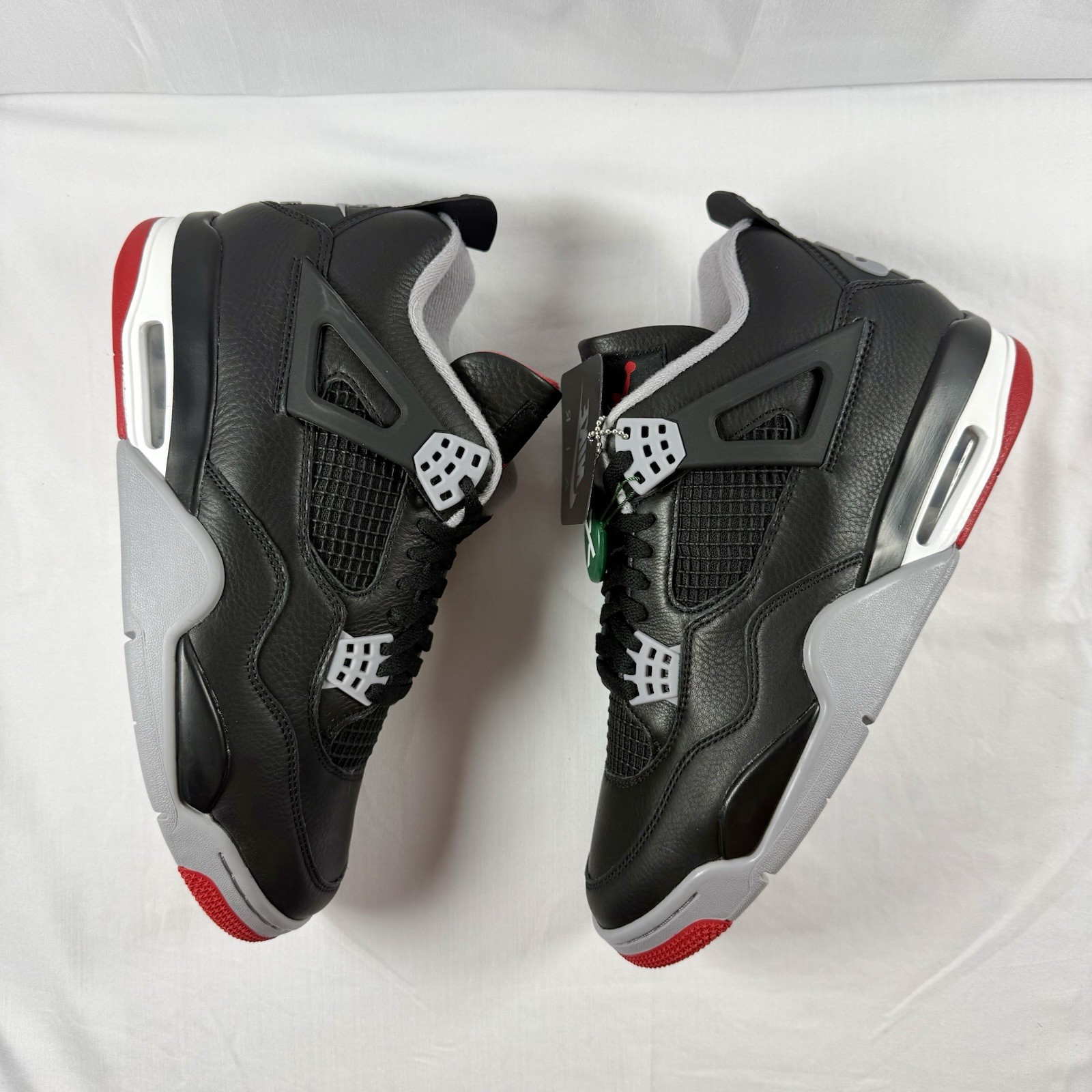 Jordan Air Jordan 4 Retro Bred Reimagined Black/Red/Grey Leather Sneaker Jordan Air Jordan 4 Retro Bred Reimagined Black/Red/Grey Leather Sneaker - Image 3