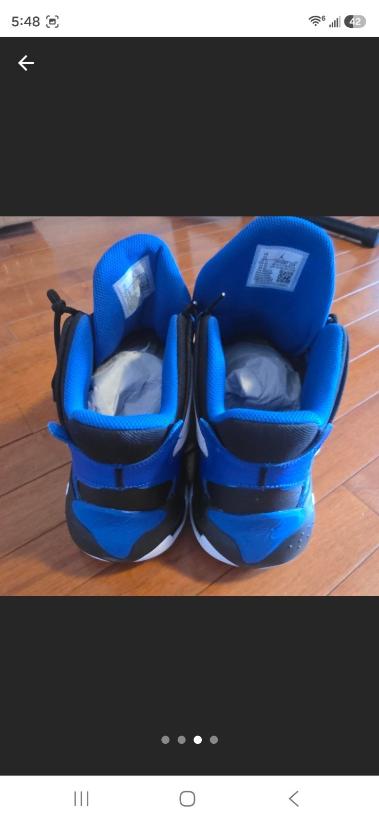Jordan Max Aura 4 Royale blue White Black Sneaker Mid Top Men's Basketball Jordan Max Aura 4 Royale blue White Black Sneaker Mid Top Men's Basketball - Image 2
