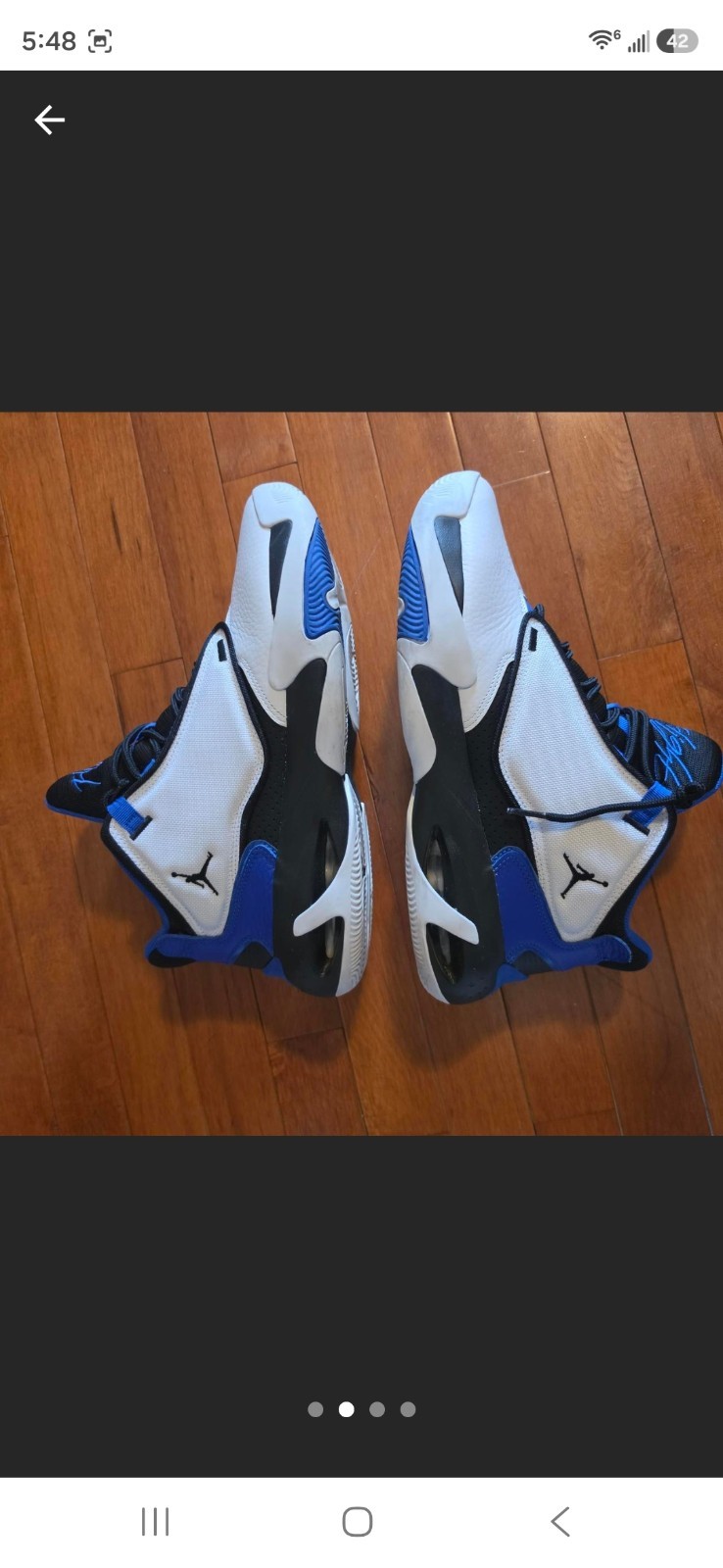 Jordan Max Aura 4 Royale blue White Black Sneaker Mid Top Men's Basketball Jordan Max Aura 4 Royale blue White Black Sneaker Mid Top Men's Basketball - Image 3