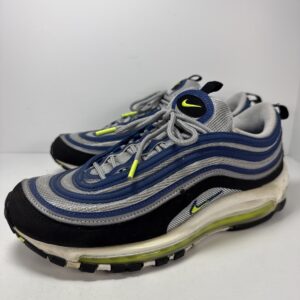 Nike Air Max 97 OG Atlantic Blue Voltage Yellow DM0028-400 Size 9 3M Pre Owned
