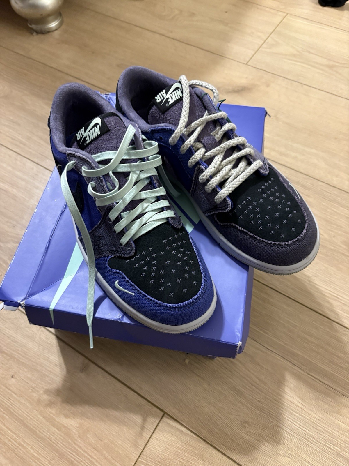 Nike Air Jordan 1 Retro Low Og All Voodoo Alternate Regency Purple Vapor Green Nike Air Jordan 1 Retro Low Og All Voodoo Alternate Regency Purple Vapor Green
