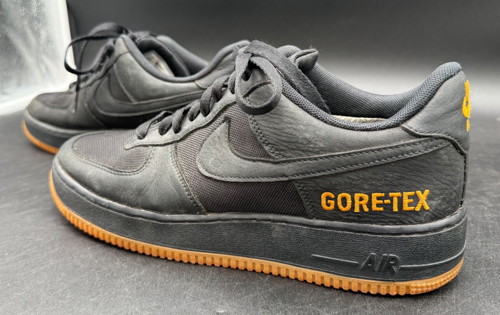 Nike Air Force 1 Low Gore-Tex Shoes Mens 9 Black Gum Sneakers CK2630-001 Nike Air Force 1 Low Gore-Tex Shoes Mens 9 Black Gum Sneakers CK2630-001