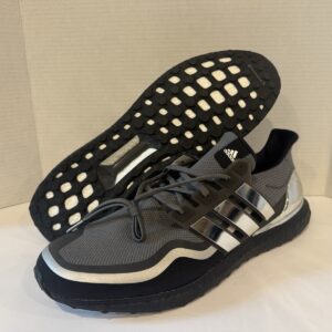 adidas UltraBoost Men's Running Shoes Charcoal Iron Metallic, Size 18