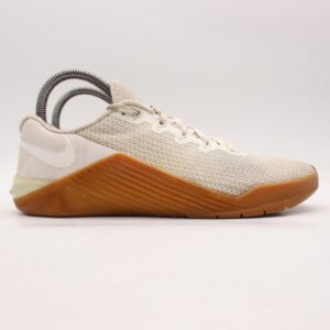 Nike Metcon 5 Men's 6.5 White Brown Training Shoes Running Athletic Sneakers