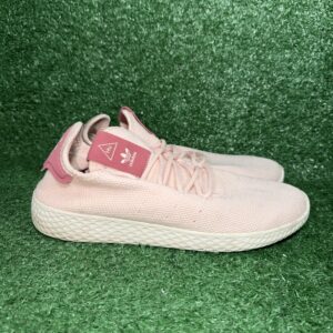 adidas HU Pharrell Williams Womens Size 9 Pink Running Shoes Mesh Lace Sneakers