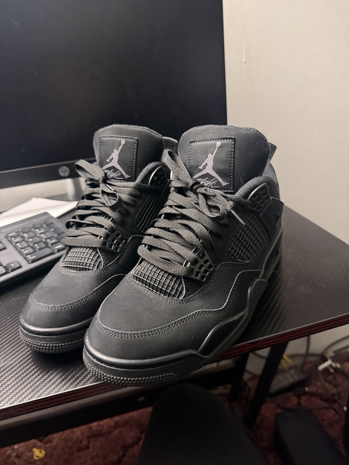 Jordan Air Jordan 4 Retro Black Cat 2020 CU1110-010 Black Mid Top Sneaker Jordan Air Jordan 4 Retro Black Cat 2020 CU1110-010 Black Mid Top Sneaker