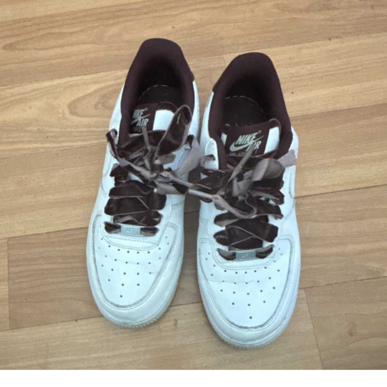 nike air force 1 white brown low top men's athletic sneakers lace up nike air force 1 white brown low top men's athletic sneakers lace up