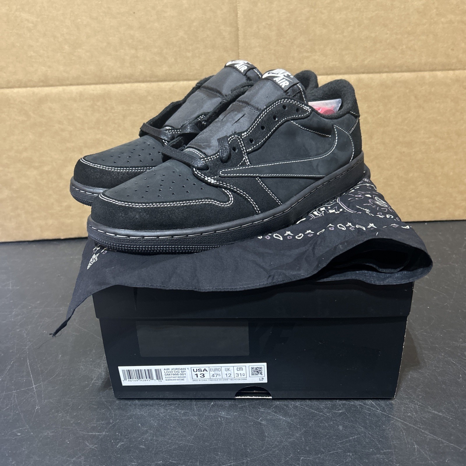 air jordan 1 retro low sp travis scott black phantom dm7866 001 men size 13 new! air jordan 1 retro low sp travis scott black phantom dm7866 001 men size 13 new!