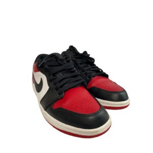 nike air jordan 1 low bred toe mens size 9 red black white 553558 612 2021