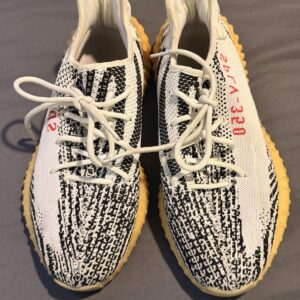 adidas men's yeezy boost zebra sneakers size 11