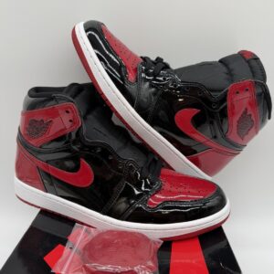 nike air jordan retro 1 high og patent bred 555088 063 sz 9.5 men’s vnds!