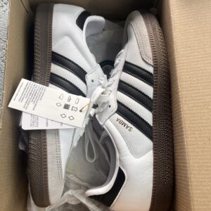size 8 adidas samba og low white black gum