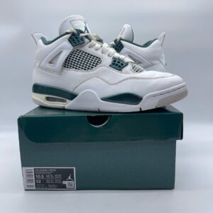 nike air jordan 4 fq8138 103 men's size 10.5 basketball shoes green sneakers