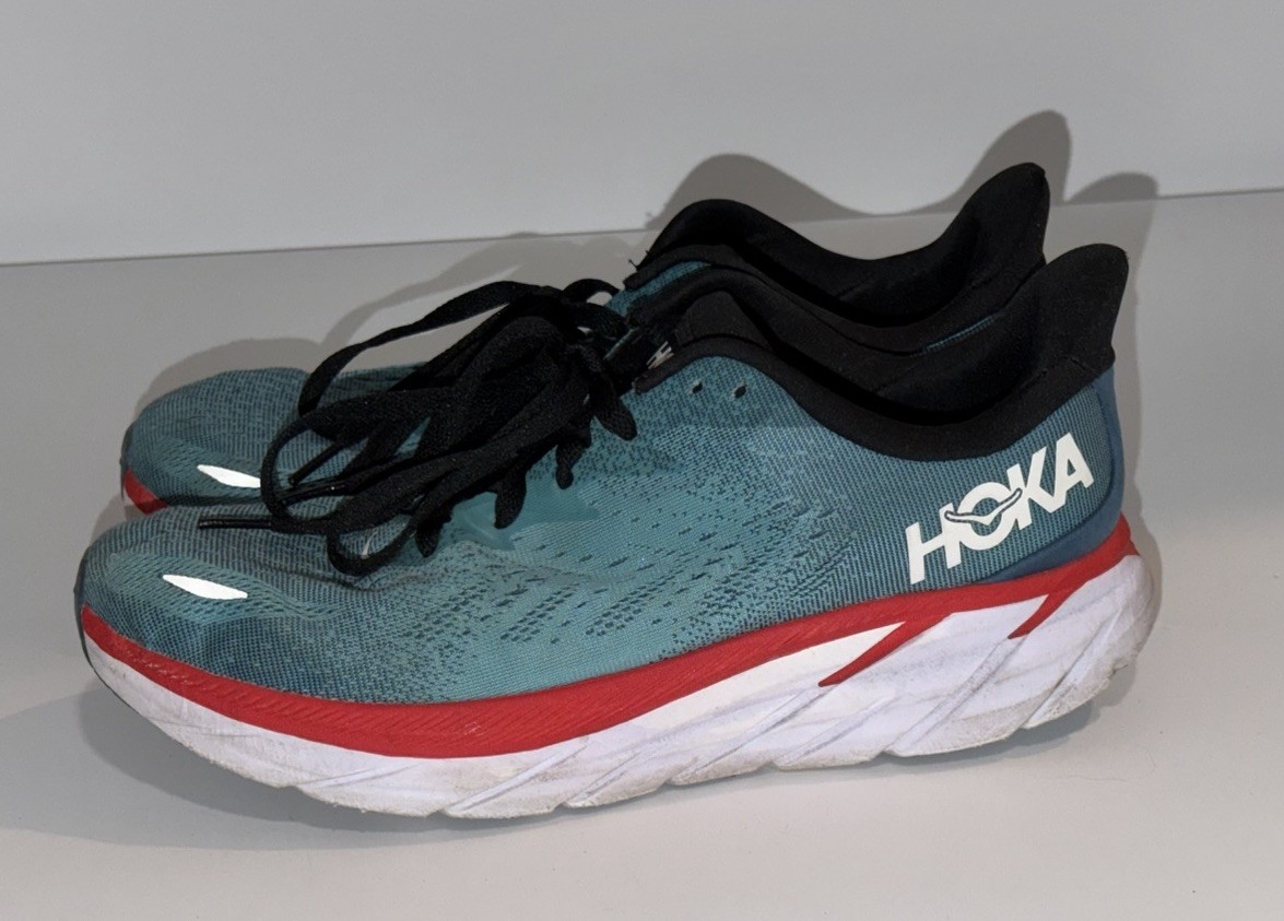 Hoka Clifton 8 Road Running Sneakers Shoes 10 D Real Teal Aquarelle 1119393 Hoka Clifton 8 Road Running Sneakers Shoes 10 D Real Teal Aquarelle 1119393