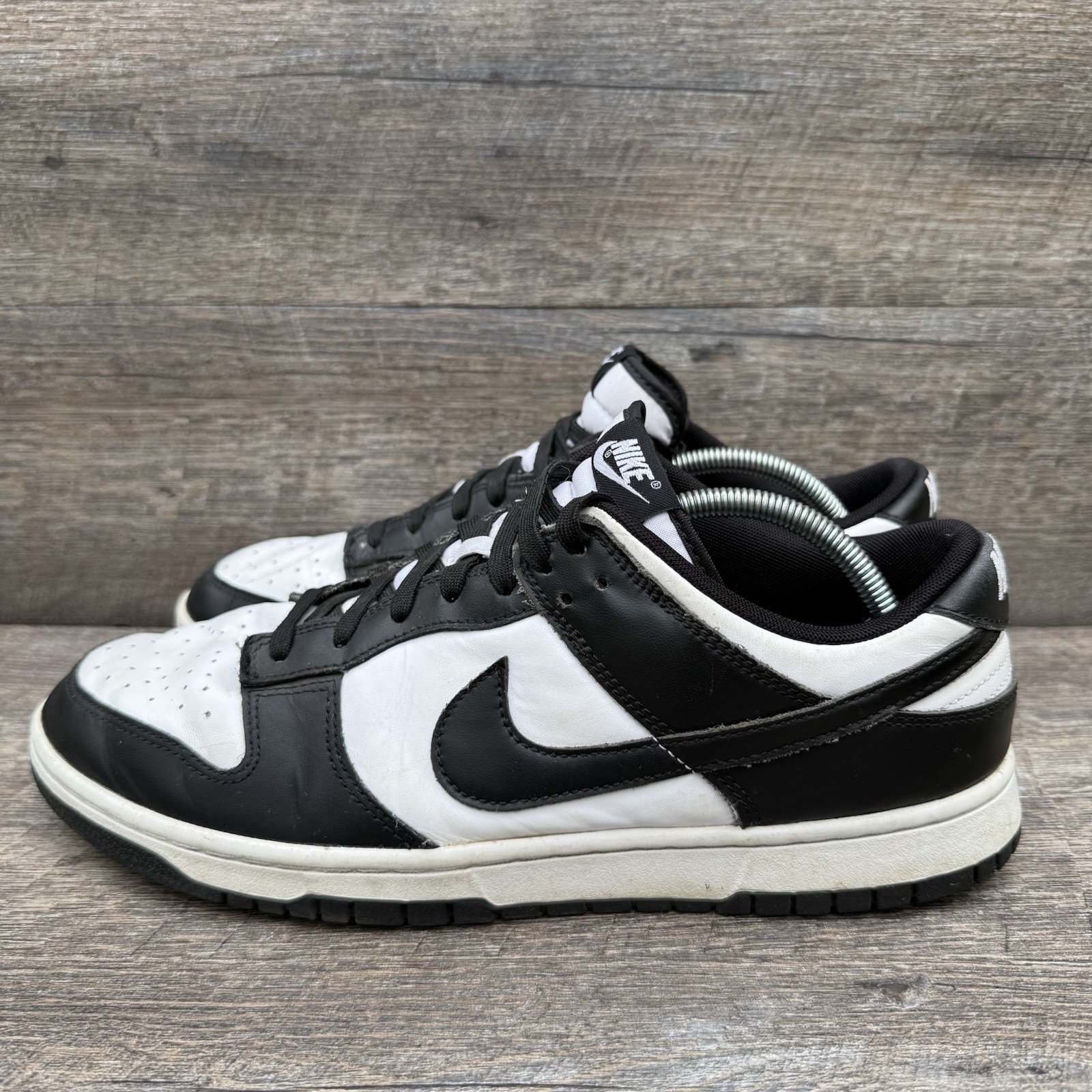 nike dunk low black white panda leather sneakers us size 11.5 men's dd1391 100 nike dunk low black white panda leather sneakers us size 11.5 men's dd1391 100