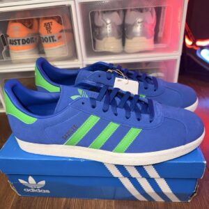 Size 11.5 - adidas Gazelle Royal Blue Energy Green