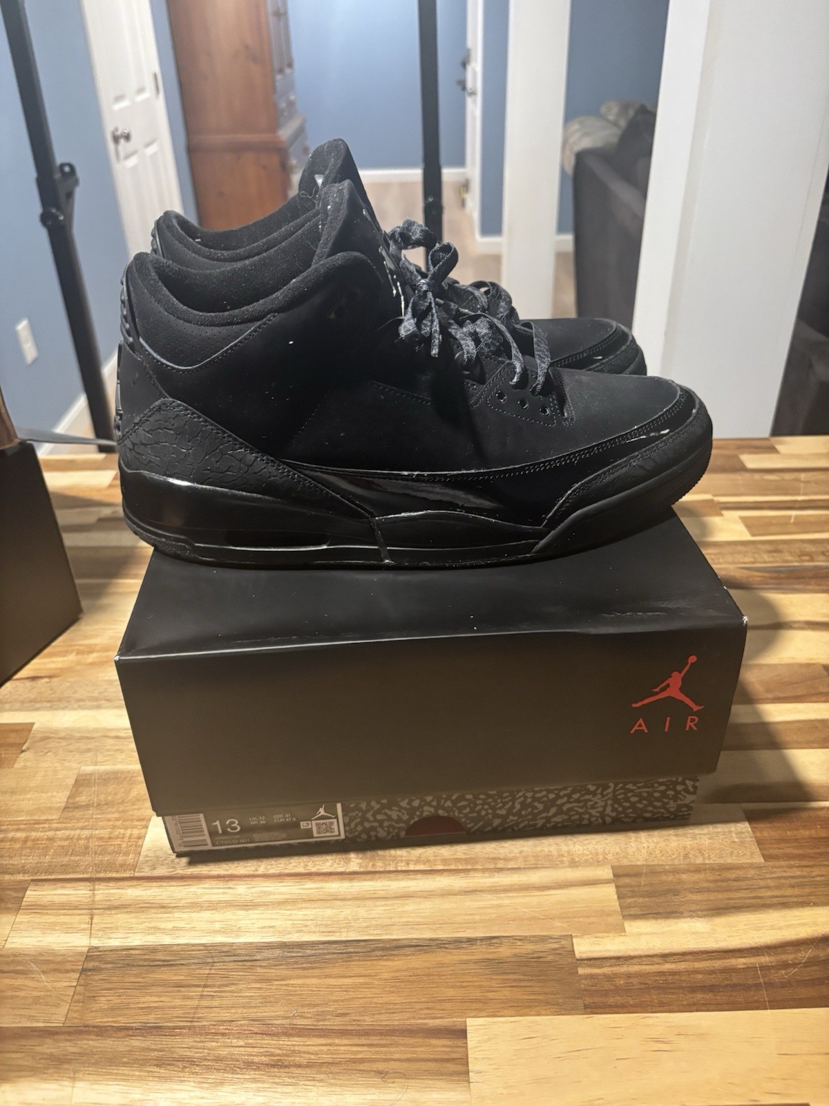 jordan 3 black cat sz 13 2025 jordan 3 black cat sz 13 2025
