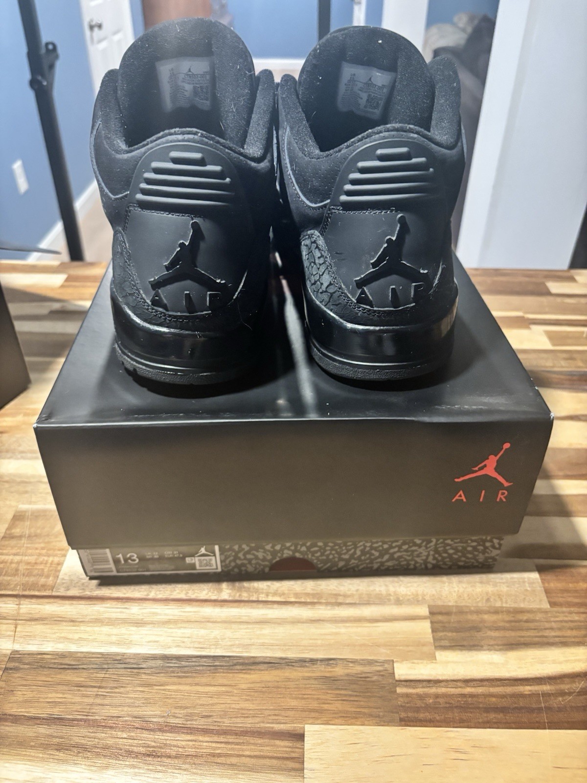 jordan 3 black cat sz 13 2025 jordan 3 black cat sz 13 2025
