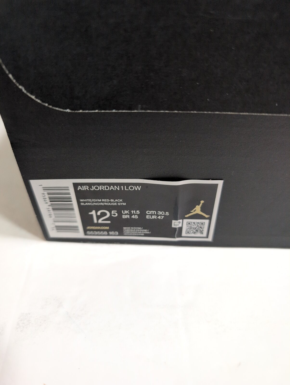 jordan 1 low reverse black toe bulls 553558 163 size 12.5 jordan 1 low reverse black toe bulls 553558 163 size 12.5