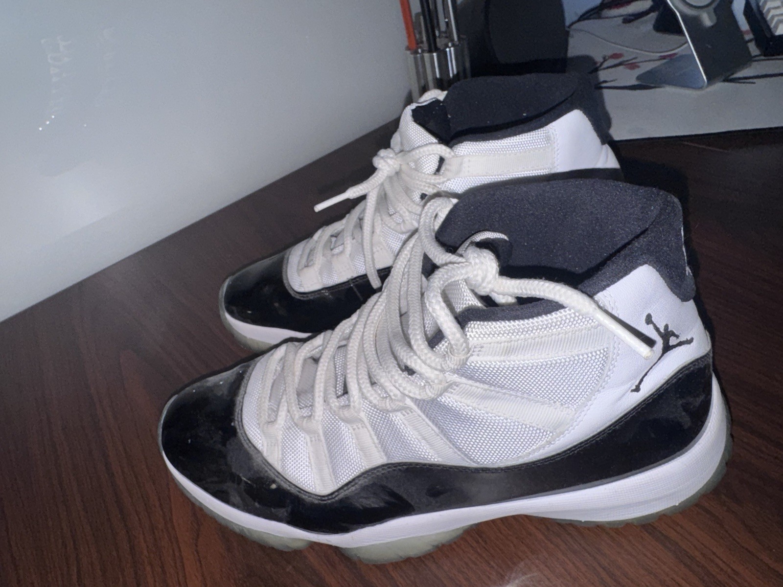 jordan air jordan 11 concord high top sneaker 378037 100 white black 2018 men's jordan air jordan 11 concord high top sneaker 378037 100 white black 2018 men's
