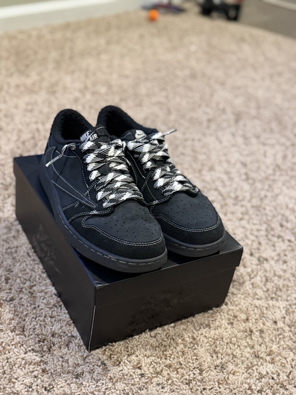 nike air jordan 1 low og “travis scott black phantom” – clean pair 🔥 nike air jordan 1 low og “travis scott black phantom” – clean pair 🔥