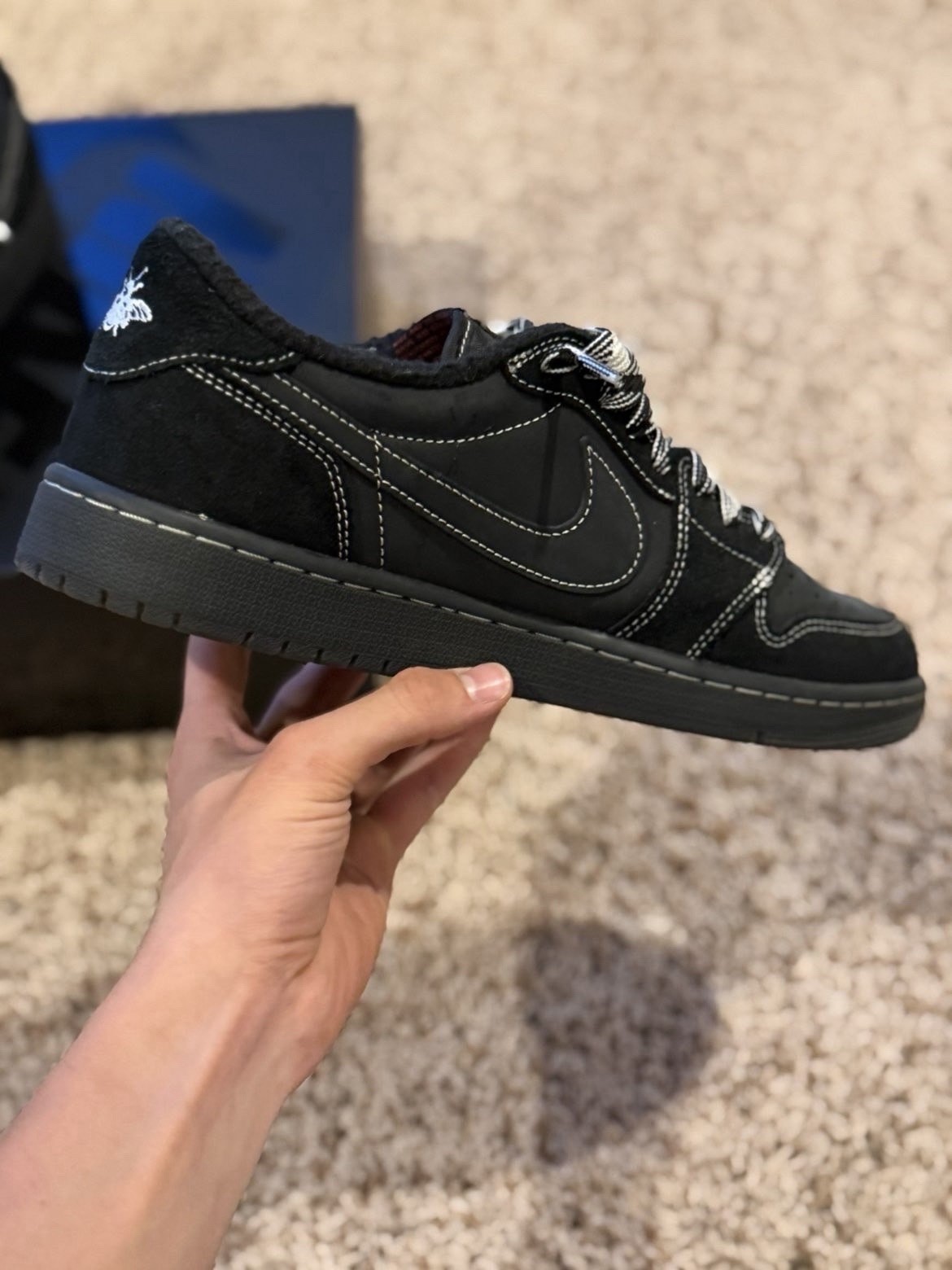 nike air jordan 1 low og “travis scott black phantom” – clean pair 🔥 nike air jordan 1 low og “travis scott black phantom” – clean pair 🔥