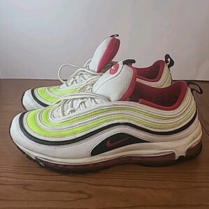 Nike Air Max 97 White Rush Pink Black Volt Green Sneakers CI9871-100 Men's 11