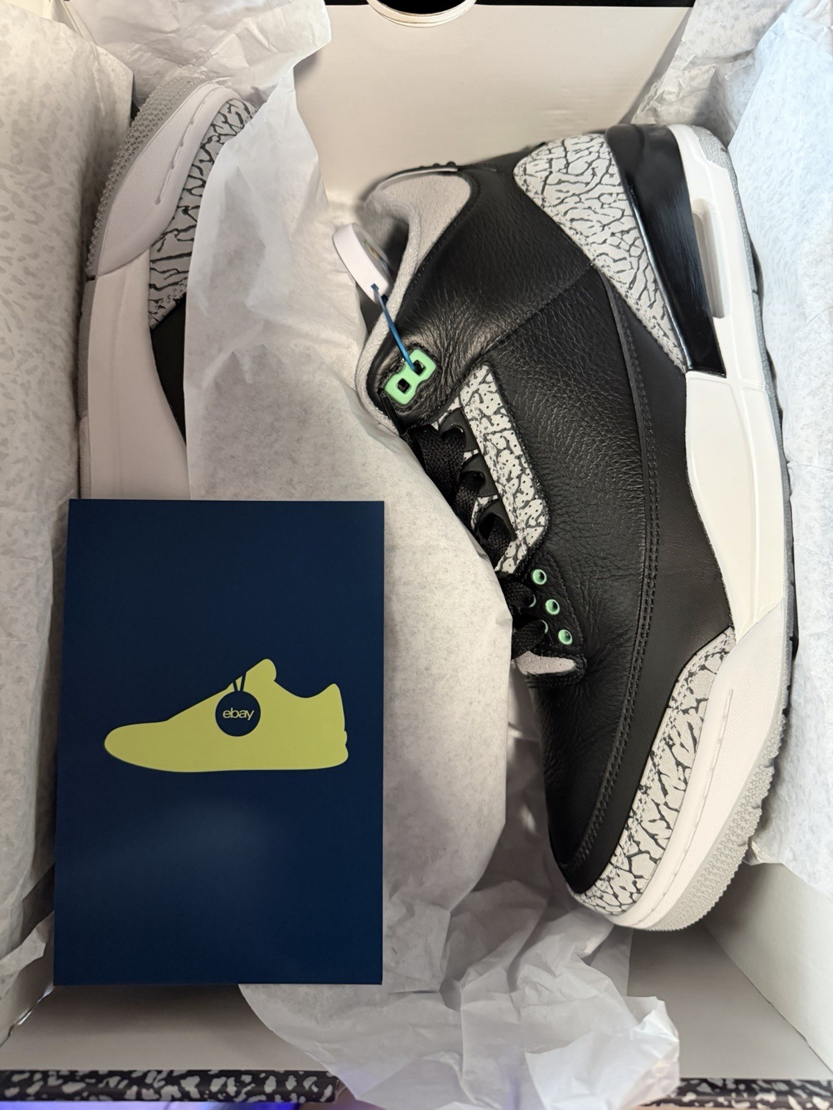 air jordan retro 3 black green glow men’s size 12 ct8532 031 nike basketball air jordan retro 3 black green glow men’s size 12 ct8532 031 nike basketball