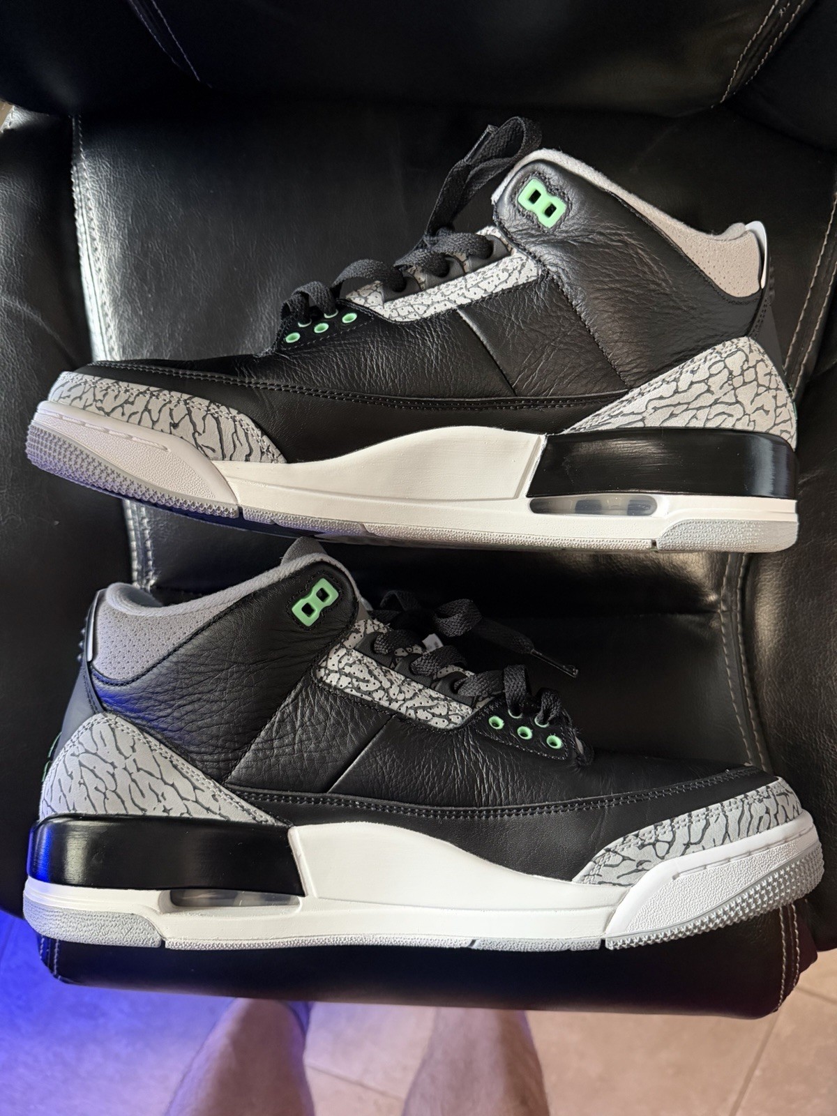 air jordan retro 3 black green glow men’s size 12 ct8532 031 nike basketball air jordan retro 3 black green glow men’s size 12 ct8532 031 nike basketball