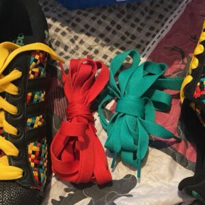 adidas superstar multicolor lace up low top sneakers black yellow red green
