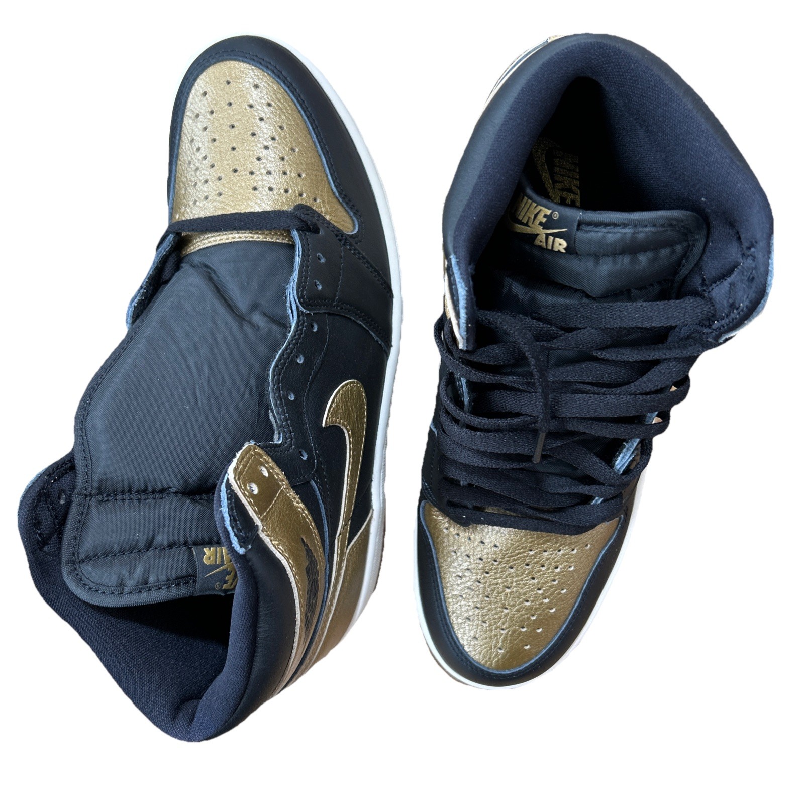 new nike air jordan 1 retro high og men’s sneakers sz 9.5 black/gold dz5485 071 new nike air jordan 1 retro high og men’s sneakers sz 9.5 black/gold dz5485 071