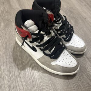 air jordan 1 men's retro high light smoke grey sneakers size 9
