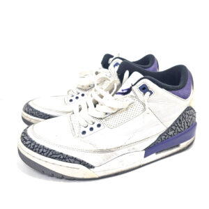 nike air jordan 3 retro men's size 9.5 ct8532 105 dark iris no insoles