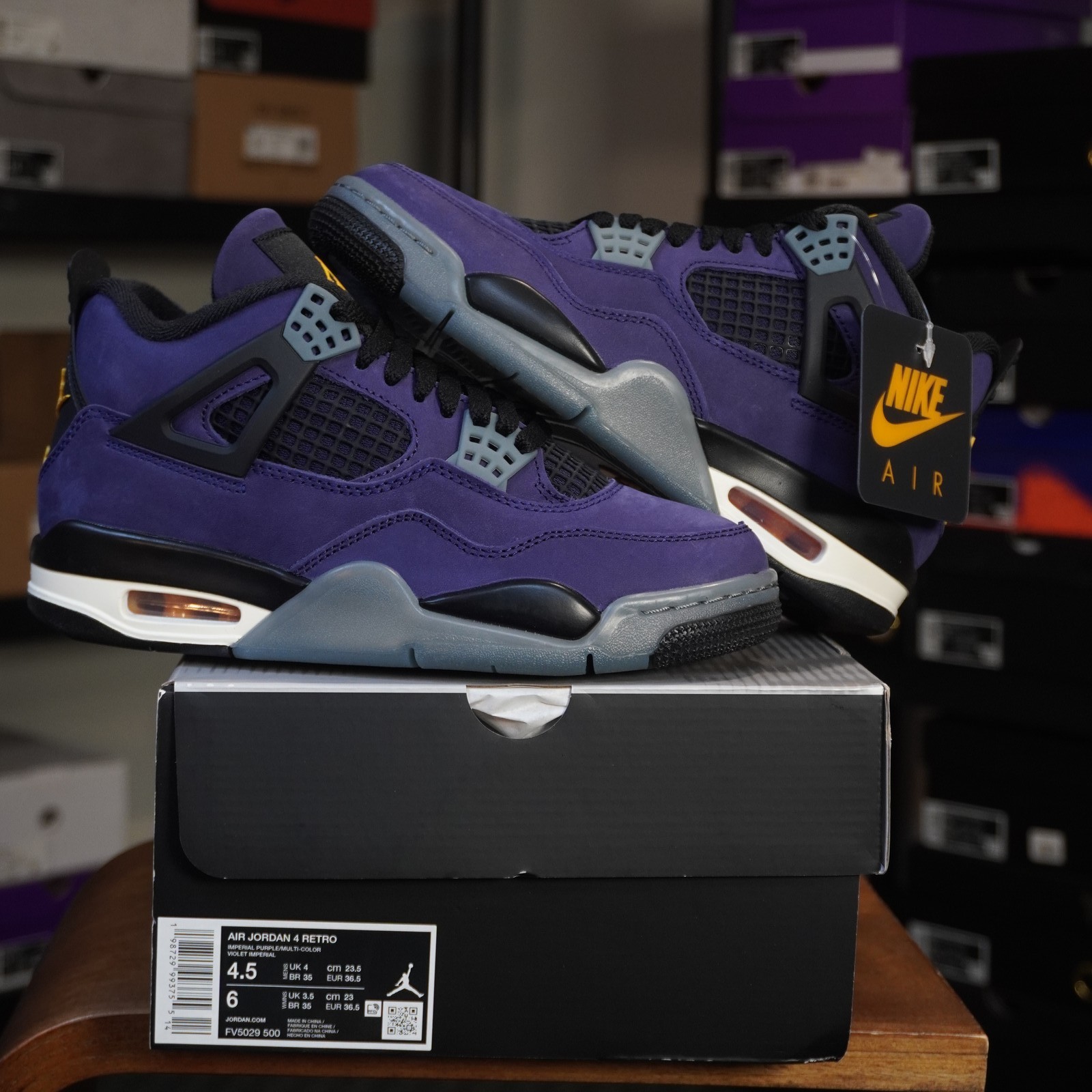 size 4.5m/6w jordan 4 retro lakers fv5029 500 size 4.5m/6w jordan 4 retro lakers fv5029 500