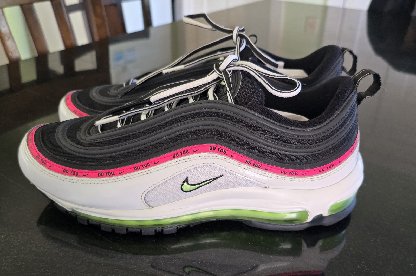 nike air max 97 'do you' black pink green low top men's sneaker athletic shoes nike air max 97 'do you' black pink green low top men's sneaker athletic shoes