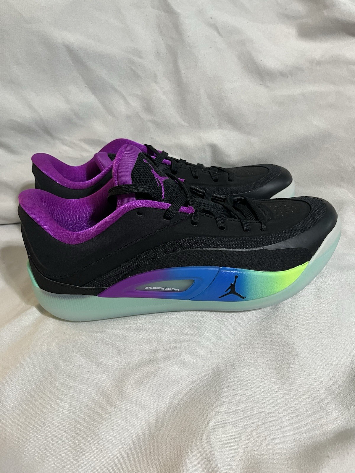 jordan men’s low top lace up sneakers black/purple/blue/green zion jordan men’s low top lace up sneakers black/purple/blue/green zion