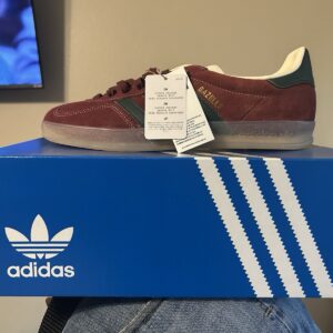 adidas gazelle indoor men's size 10.5 maroon white shoes jh5403