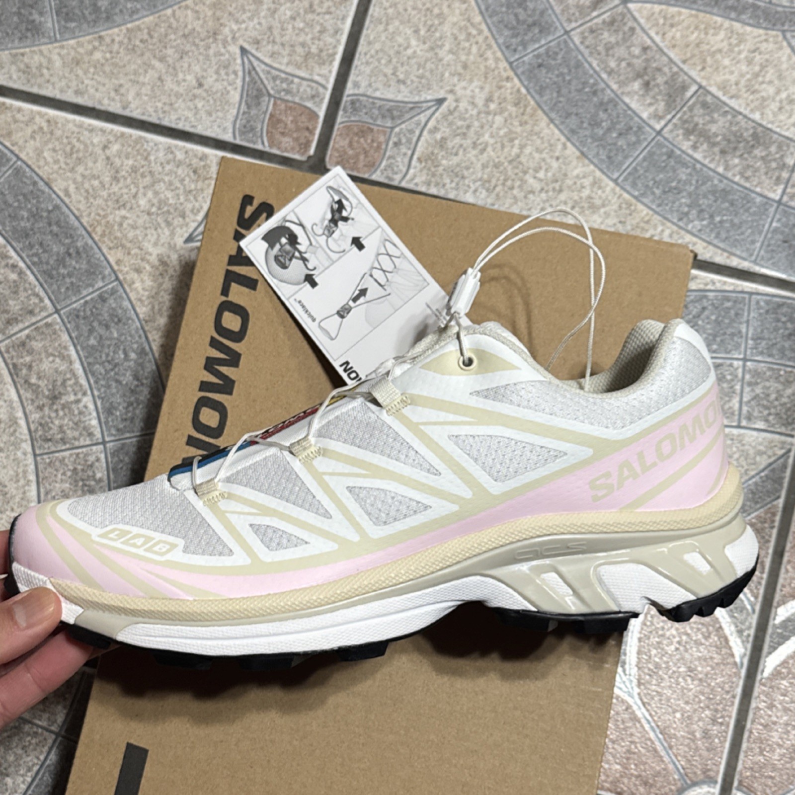 Salomon XT-6 White Fairy Tale Almond Milk Men's Sneakers 477392 Salomon XT-6 White Fairy Tale Almond Milk Men's Sneakers 477392