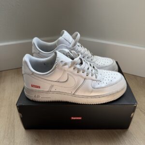 nike air force 1 supreme white men 10.5
