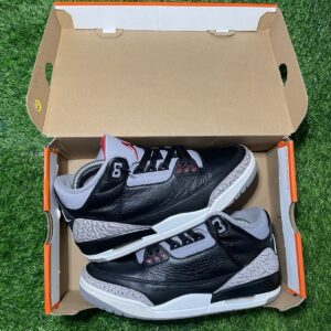 jordan air jordan 3 retro og black cement 2024 leather men's sneakers dn3707 010