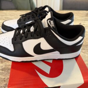 size 11 nike dunk low black white