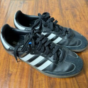 adidas shoes mens size 8.5 samba og black gum leather low top comfort sneaker