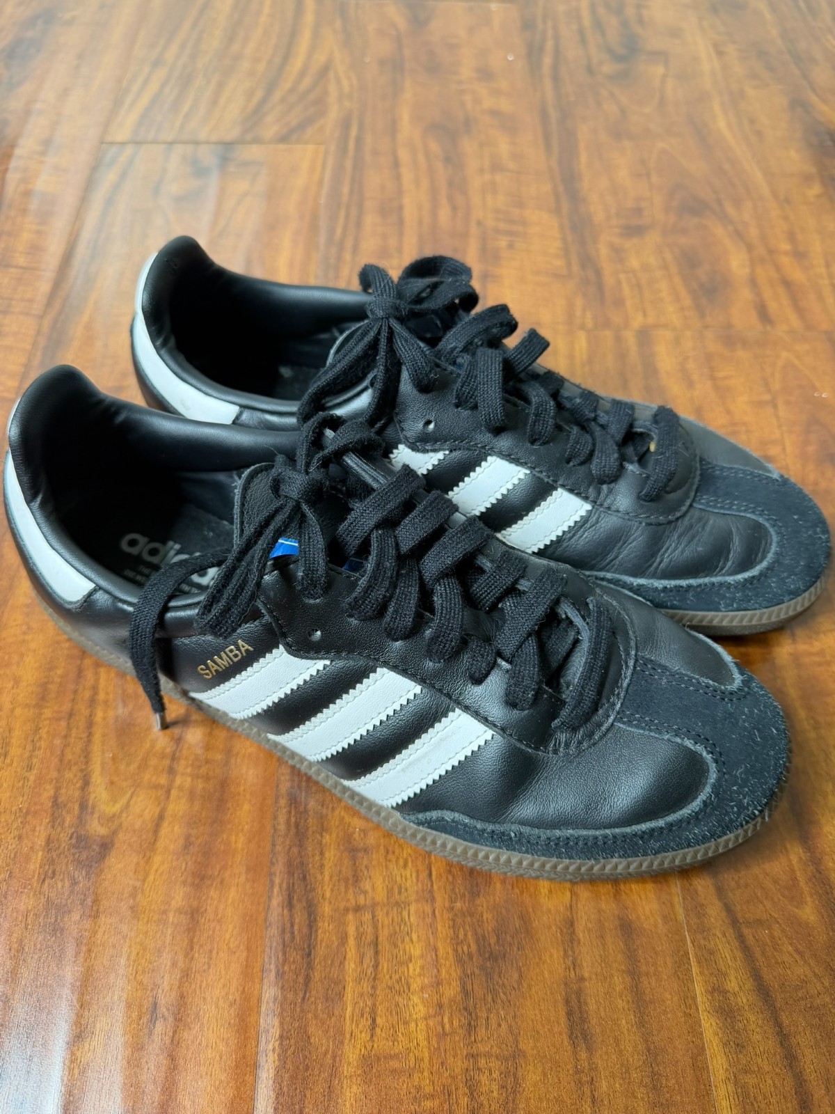adidas shoes mens size 8.5 samba og black gum leather low top comfort sneaker adidas shoes mens size 8.5 samba og black gum leather low top comfort sneaker