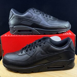 nike air max 90 leather triple black men's 13 shoes cz5594 001